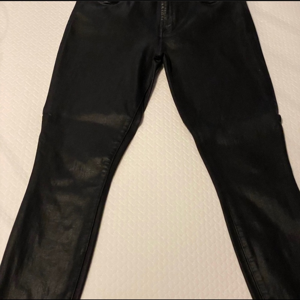 Seven for all mankind coated black skinny jeans